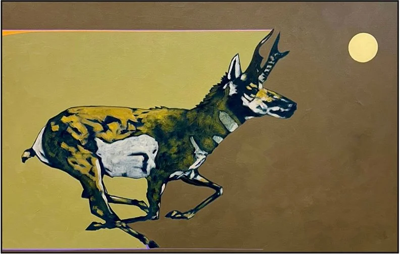 Nocona Burgess, Llano Estacado Runner, acrylic on canvas, 24 x 36 in.