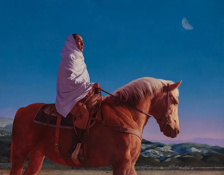 David Kassan, Red Willow Moon Taos, 
oil on panel, 31 x 40 in.