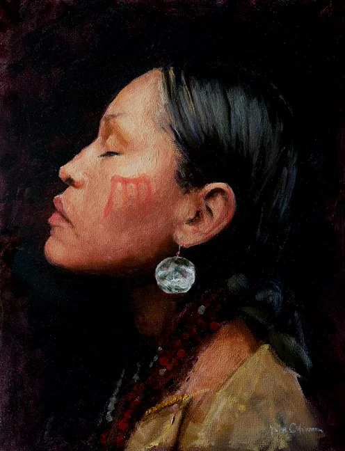 John Coleman, Evening Prayer, oil on board, 14 x 11 in.