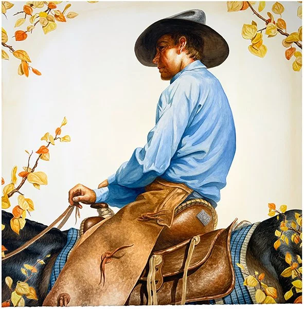 Jed Webster Smith, Rusting Leaves in Uncertain Times, watercolor on paper mounted to canvas, 42 x 42 in. 