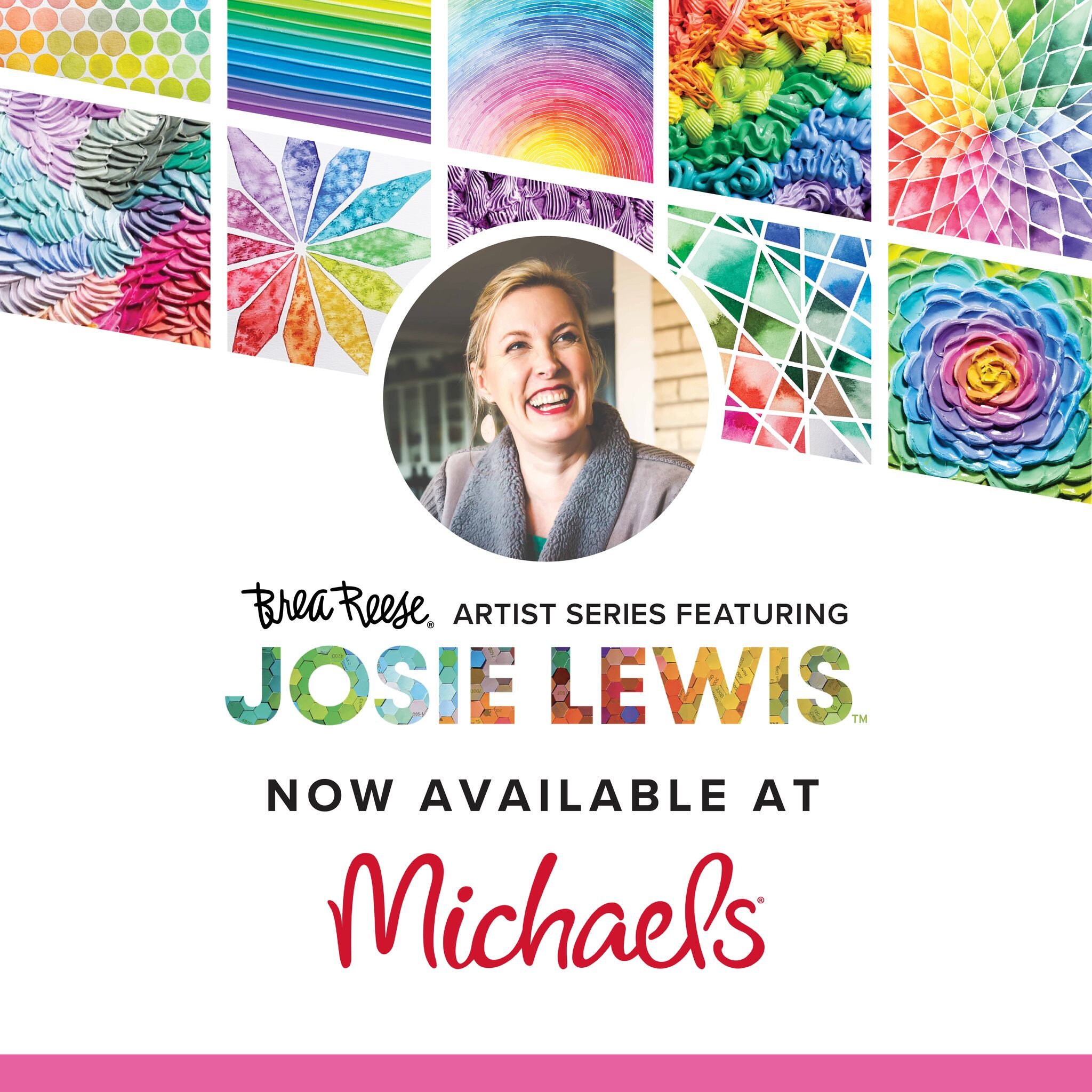 We are so excited to finally announce our latest collaboration! 🎨 We have partnered with artist @josielewisart for the launch of our new line of watercolor and thick acrylic supplies in @michaelsstores. With everything you need to get started: from 