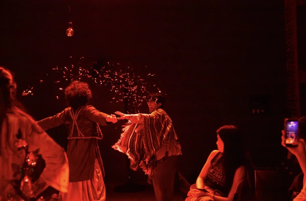 "covered in the blood of the sea stallion" **