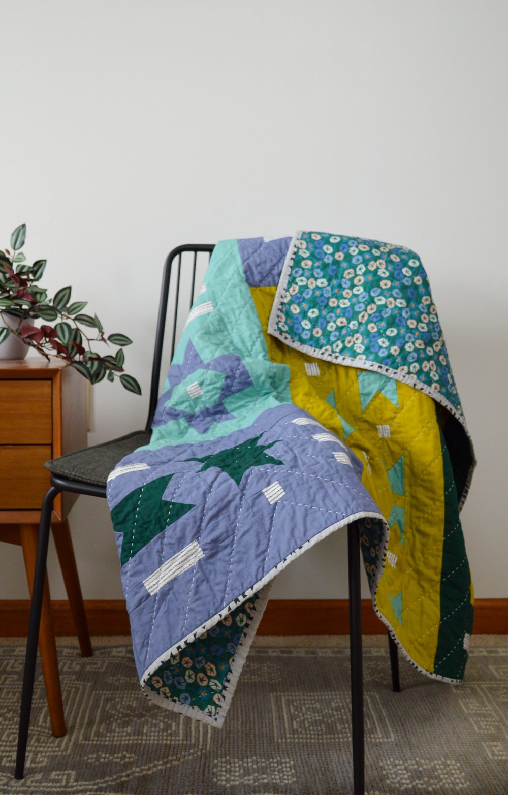  Create a Unique Baby Quilt with Palm Out Moonflower Trellis | Wax &amp; Wane Studio