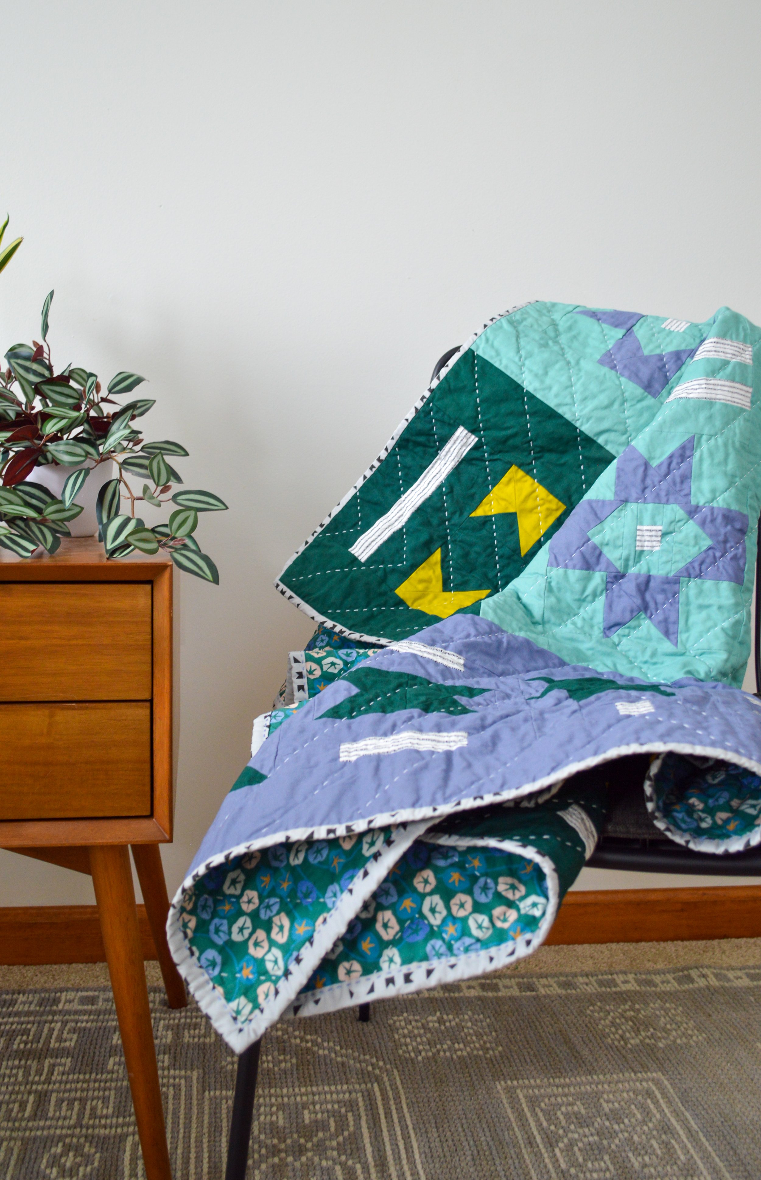  Create a Unique Baby Quilt with Palm Out Moonflower Trellis | Wax &amp; Wane Studio