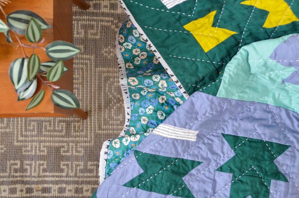  Create a Unique Baby Quilt with Palm Out Moonflower Trellis | Wax &amp; Wane Studio