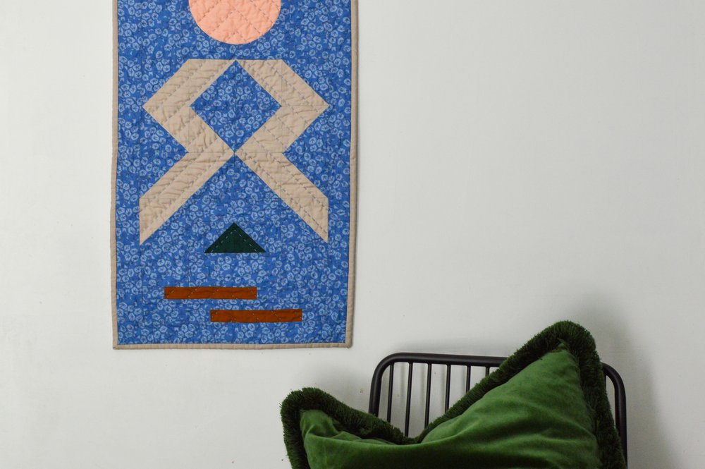 Unique Mini Quilt Pattern | Modern Quilted Wall Hanging