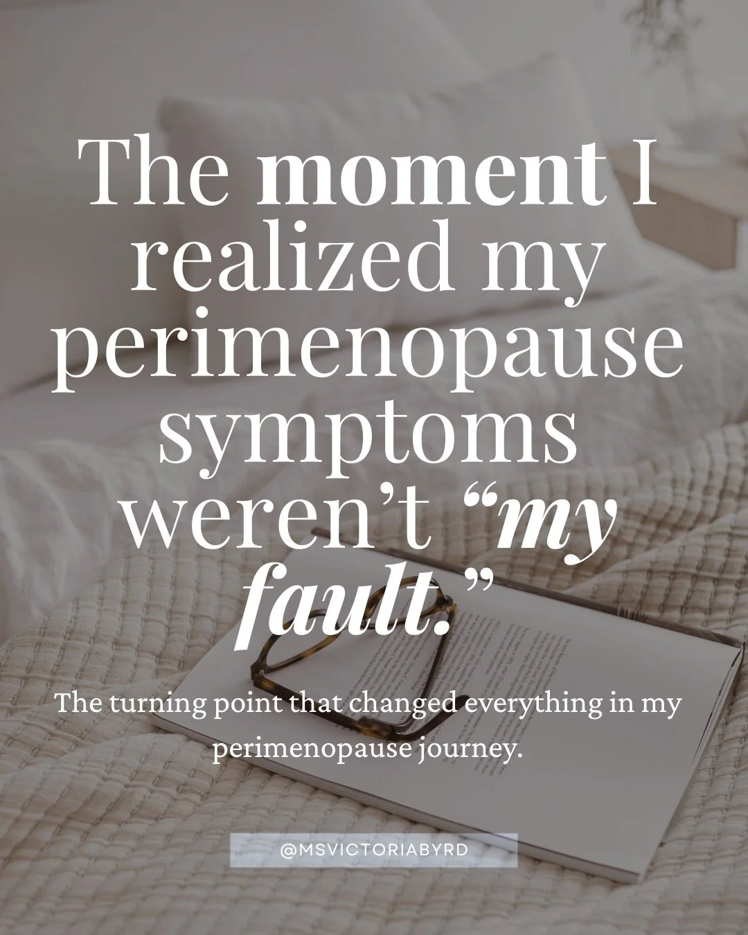 So many women enter perimenopause believing their symptoms are a reflection of their choices, discipline, or effort. I believed that, too.
The truth is far more compassionate and far more accurate.

When we understand what&rsquo;s happening hormonall