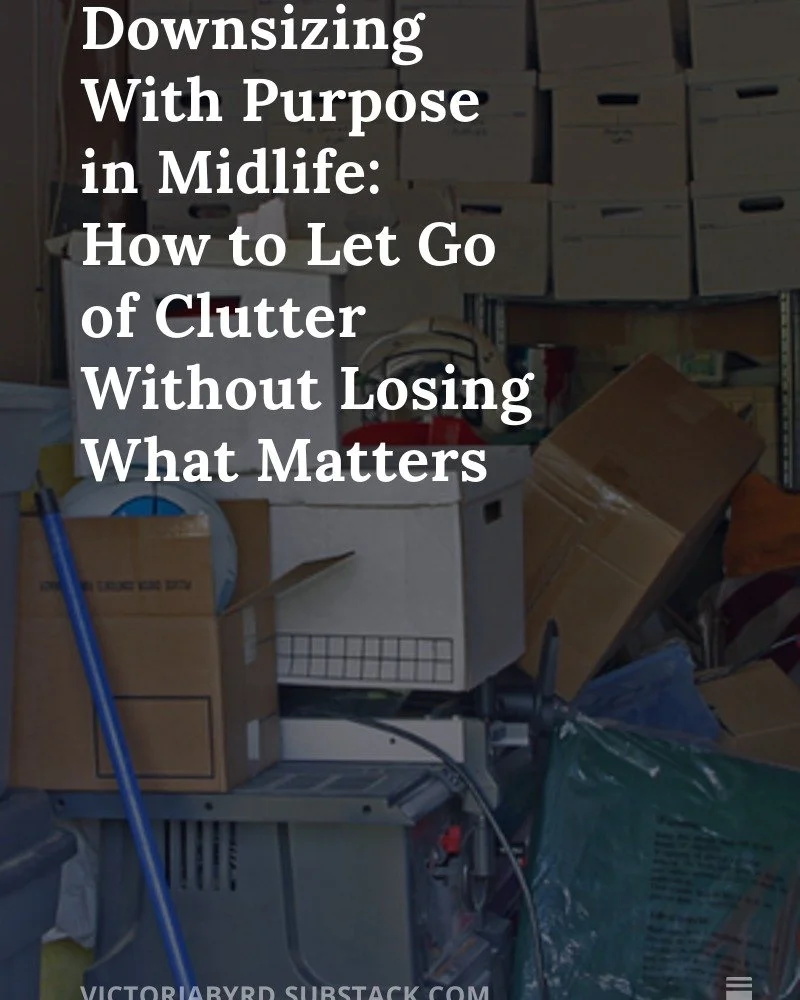 Midlife has a funny way of making the stuff feel heavier.
Not just physically, but emotionally too.

In this week&rsquo;s Women Mastering Midlife podcast, I sat down with a professional organizer to talk about why downsizing and decluttering in midli