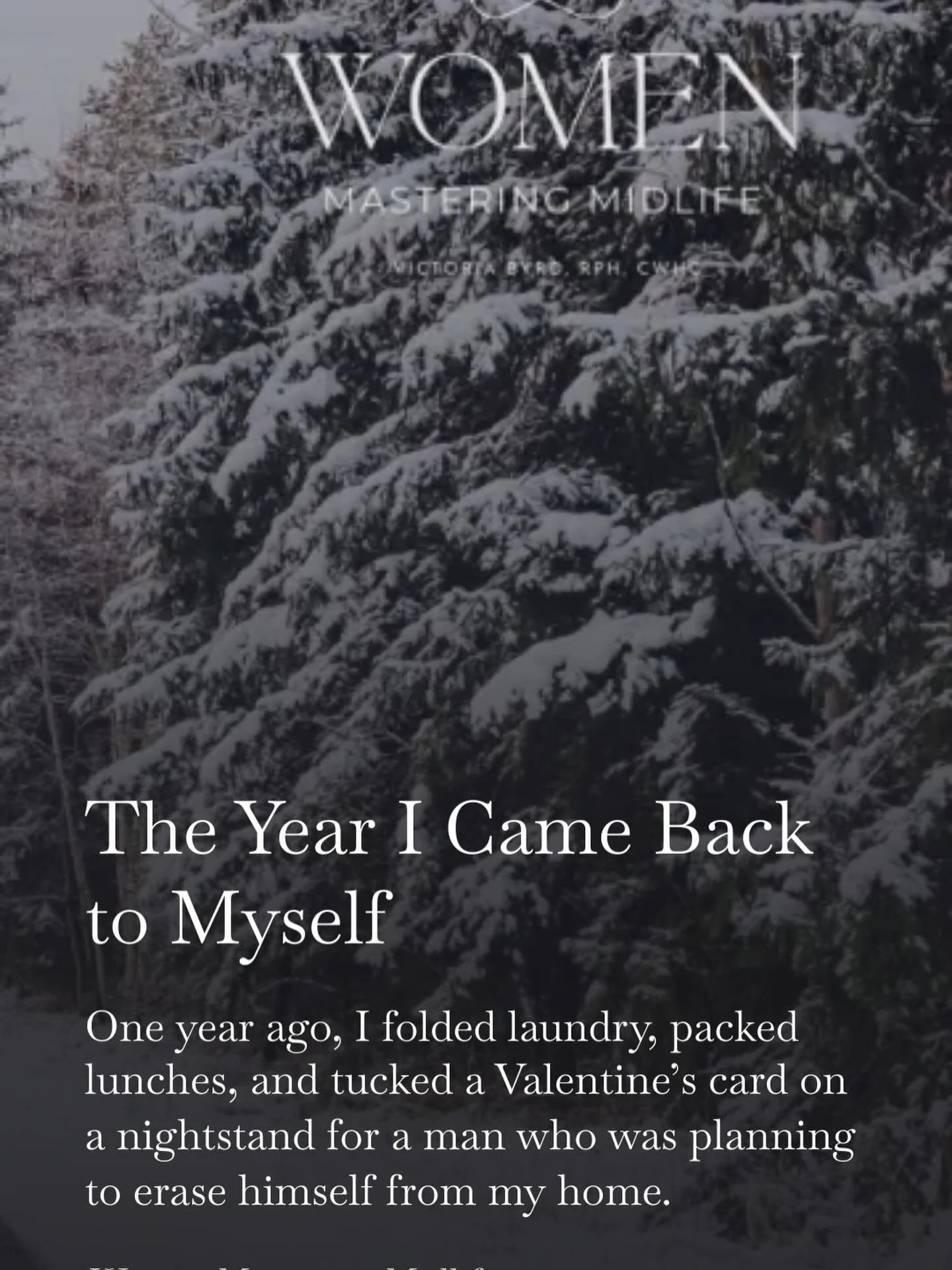 Today on Substack I shared about this past year. I&rsquo;ve been leaning into authenticity and connection- none of which can happen without truth. 

I&rsquo;ve been learning that my story belongs to me. There&rsquo;s no co author, and there should ne