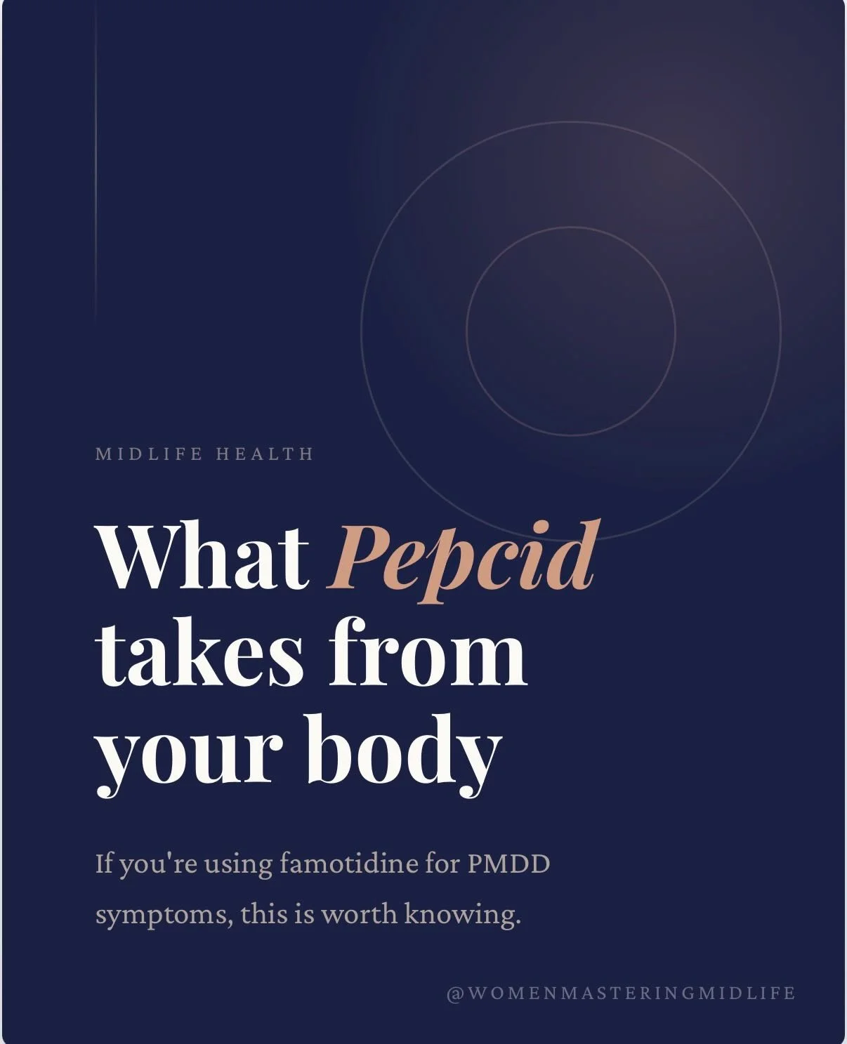If you&rsquo;re using Pepcid and Zyrtec together for PMDD, there&rsquo;s something you should be aware of but it&rsquo;s often not discussed. 

There is biological reasoning behind the H1/H2 blocker approach for histamine-driven PMDD symptoms. Women 