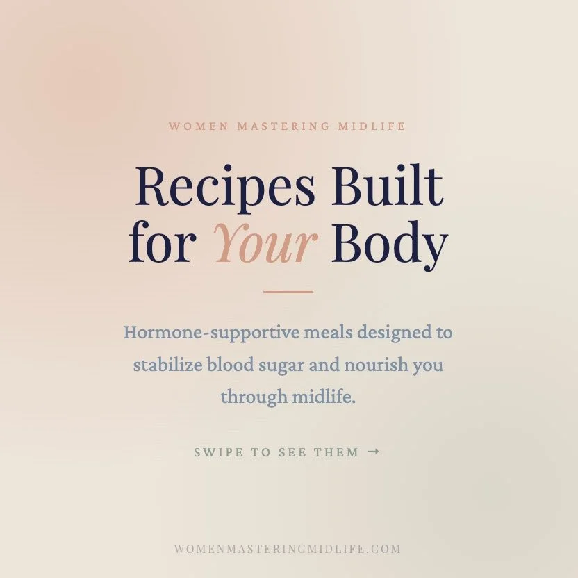 Your body isn't broken. It's changing.

And what you eat during perimenopause and menopause matters more than most women are told, not because food is a fix, but because declining estrogen affects how your cells respond to insulin, how you build and 