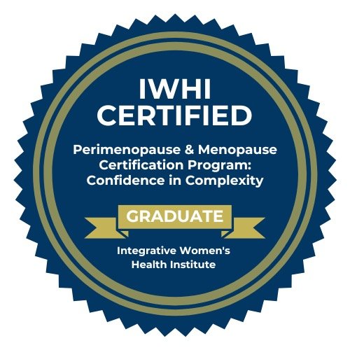 I am proud to share that I have completed the Peri/Menopause Certification Program: Confidence in Complexity through the Integrative Women's Health Institute (IWHI), founded by Jessica Drummond.

This is not a weekend course or a surface-level overvi