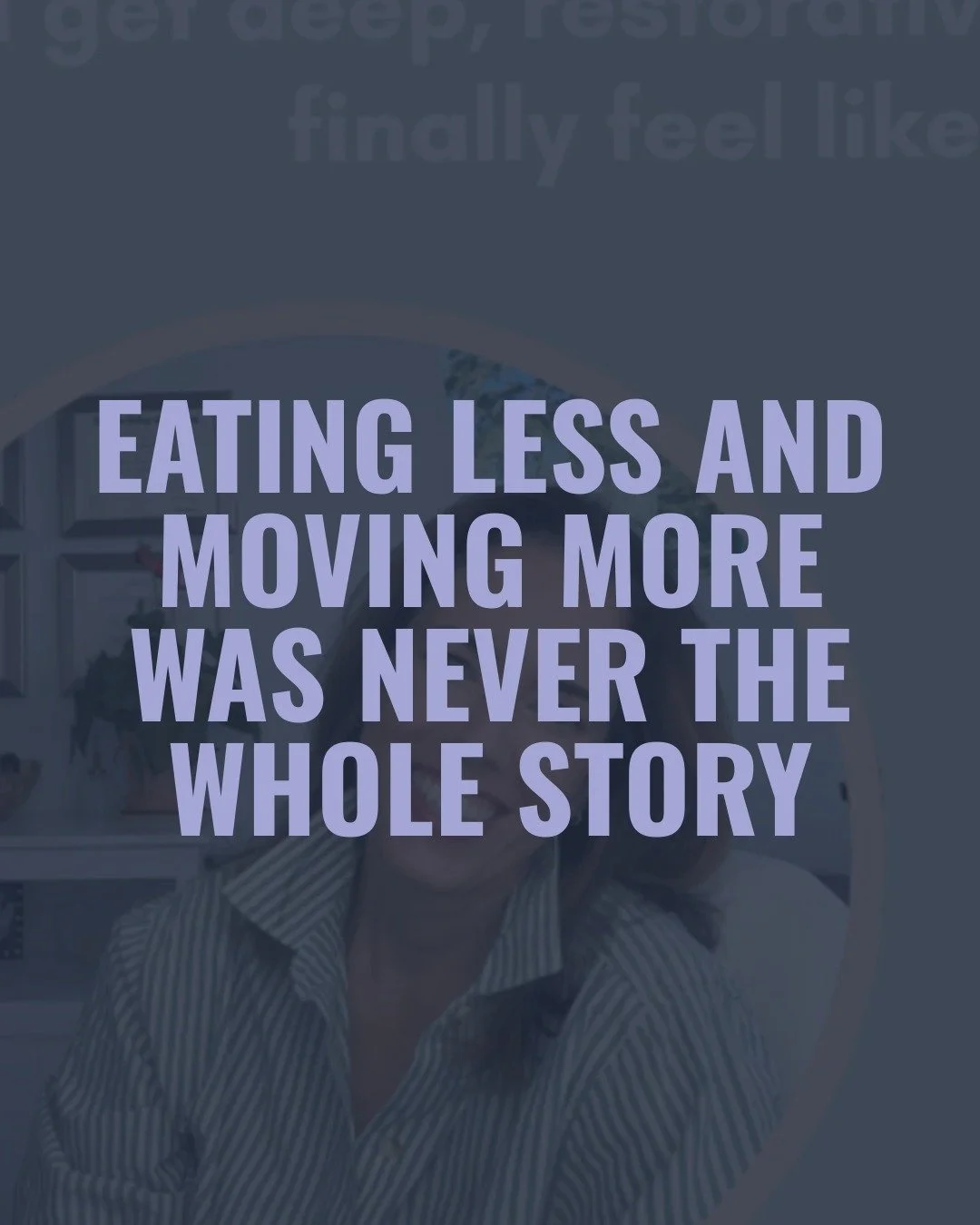 Eating less and moving more was never the whole story.

If the meals that worked for years are suddenly leaving you with afternoon crashes, 3 a.m. wake-ups, or lab results that come back "normal" while you feel anything but, you are not doi