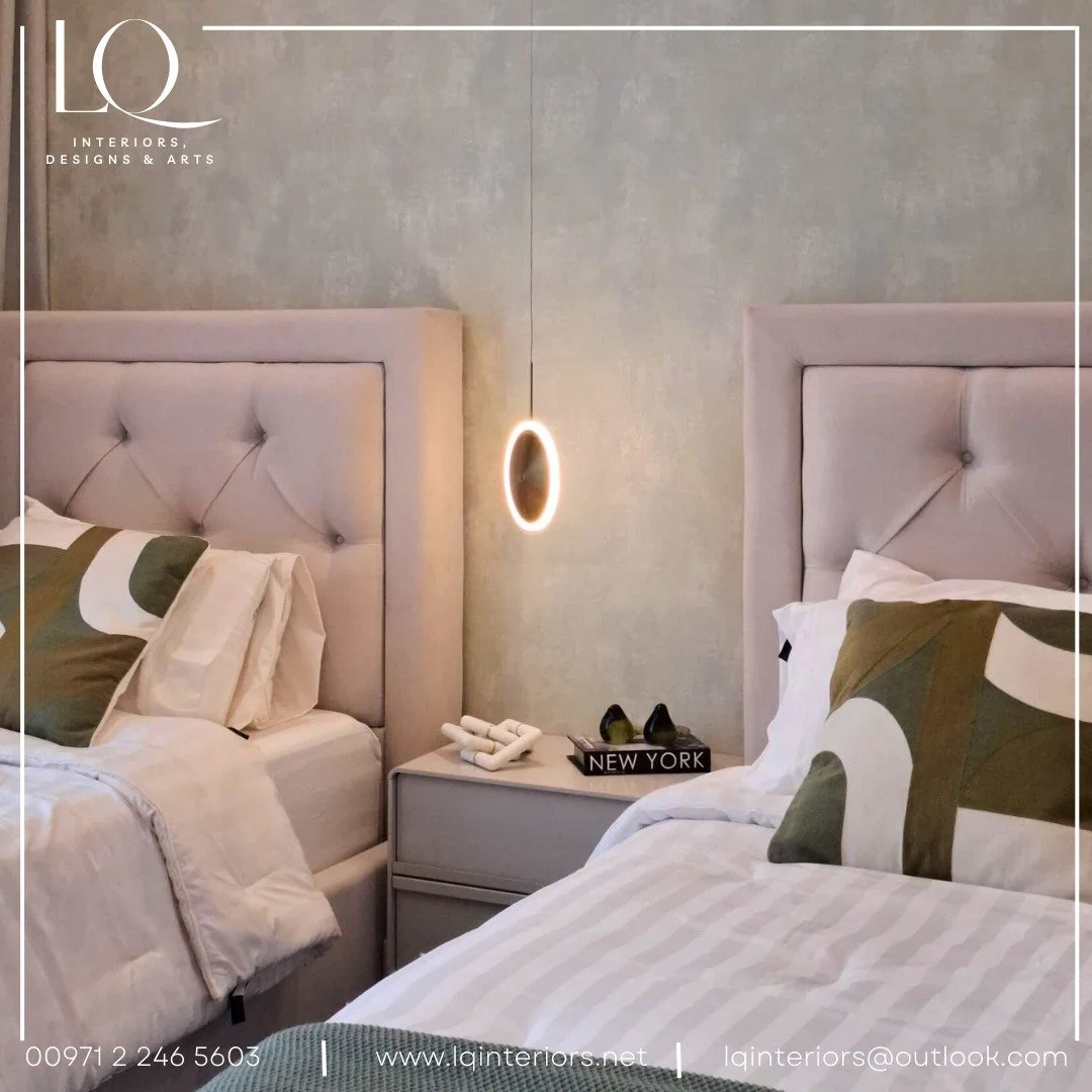 Soft tones, warm lights, and modern charm ✨
This bedroom is all about comfort and style.

📍 Business Bay, Dubai

#interior_design #bedroominterior #stylingtips #dubai❤️ #abudabi #furnitures