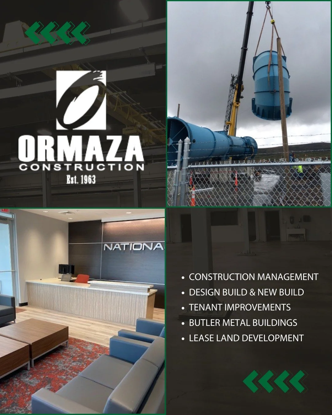 From commercial builds to industrial projects and site development, Ormaza Construction offers complete design-build and general contracting services tailored to the needs of Elko County. With decades of experience and a commitment to quality craftsm