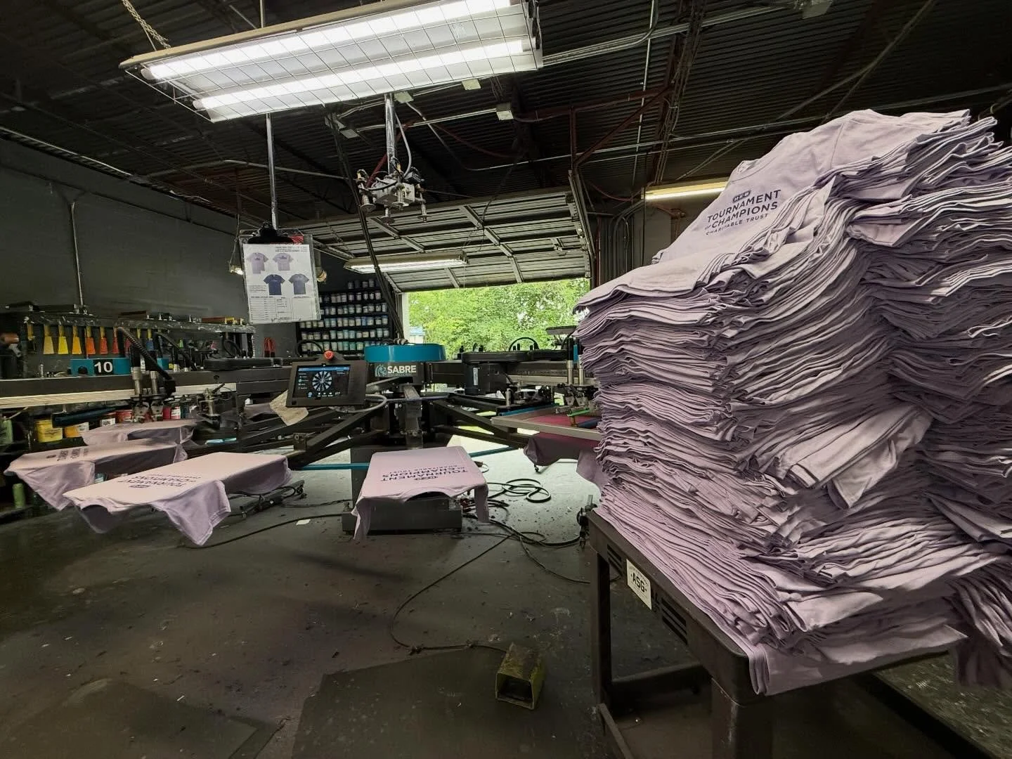 Spring Showers = T-Shirt Towers!
Very grateful for all who trust us with their apparel! 
#grateful #family #print #shop