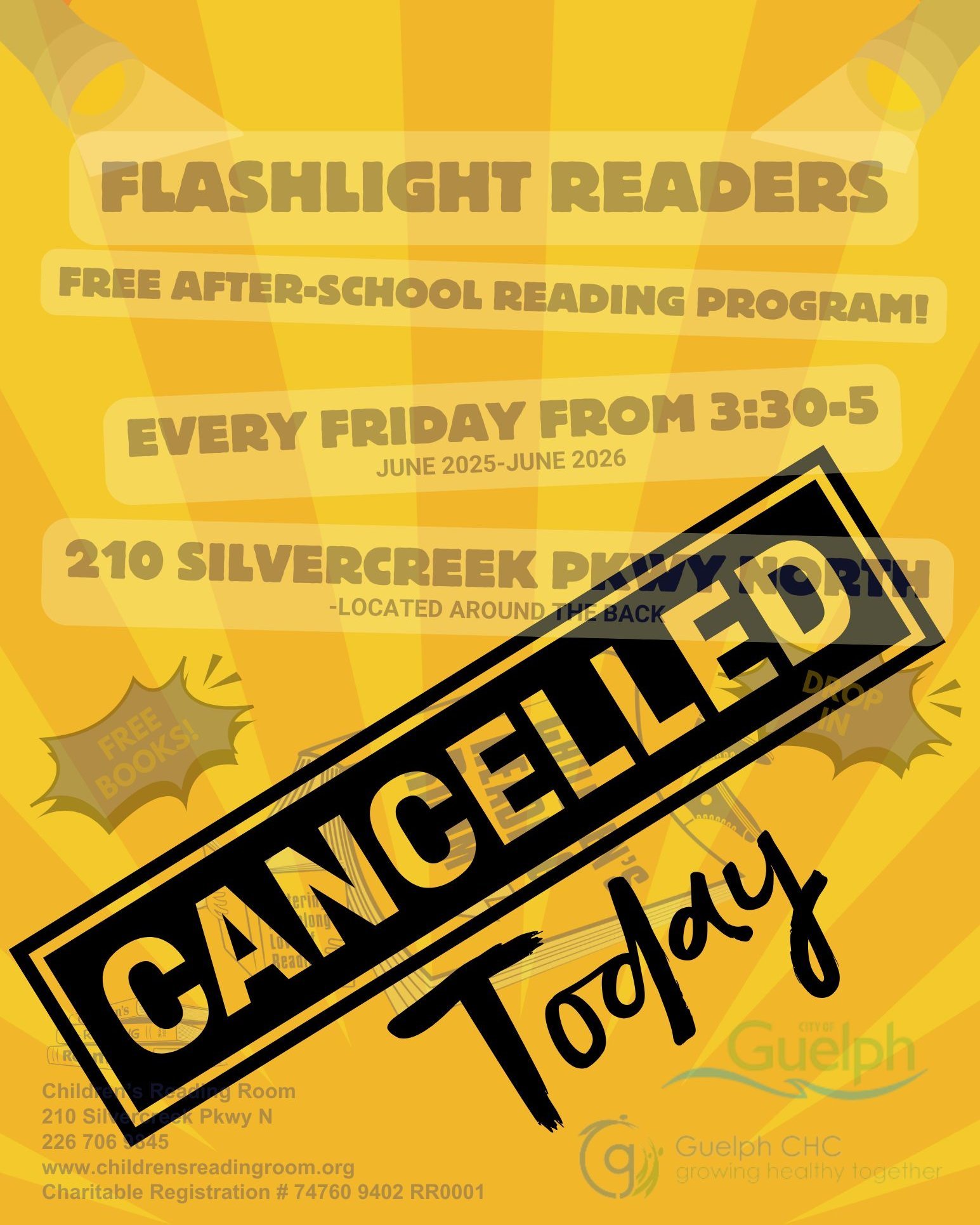 Cancelled due to Good Friday! Have a good long weekend.