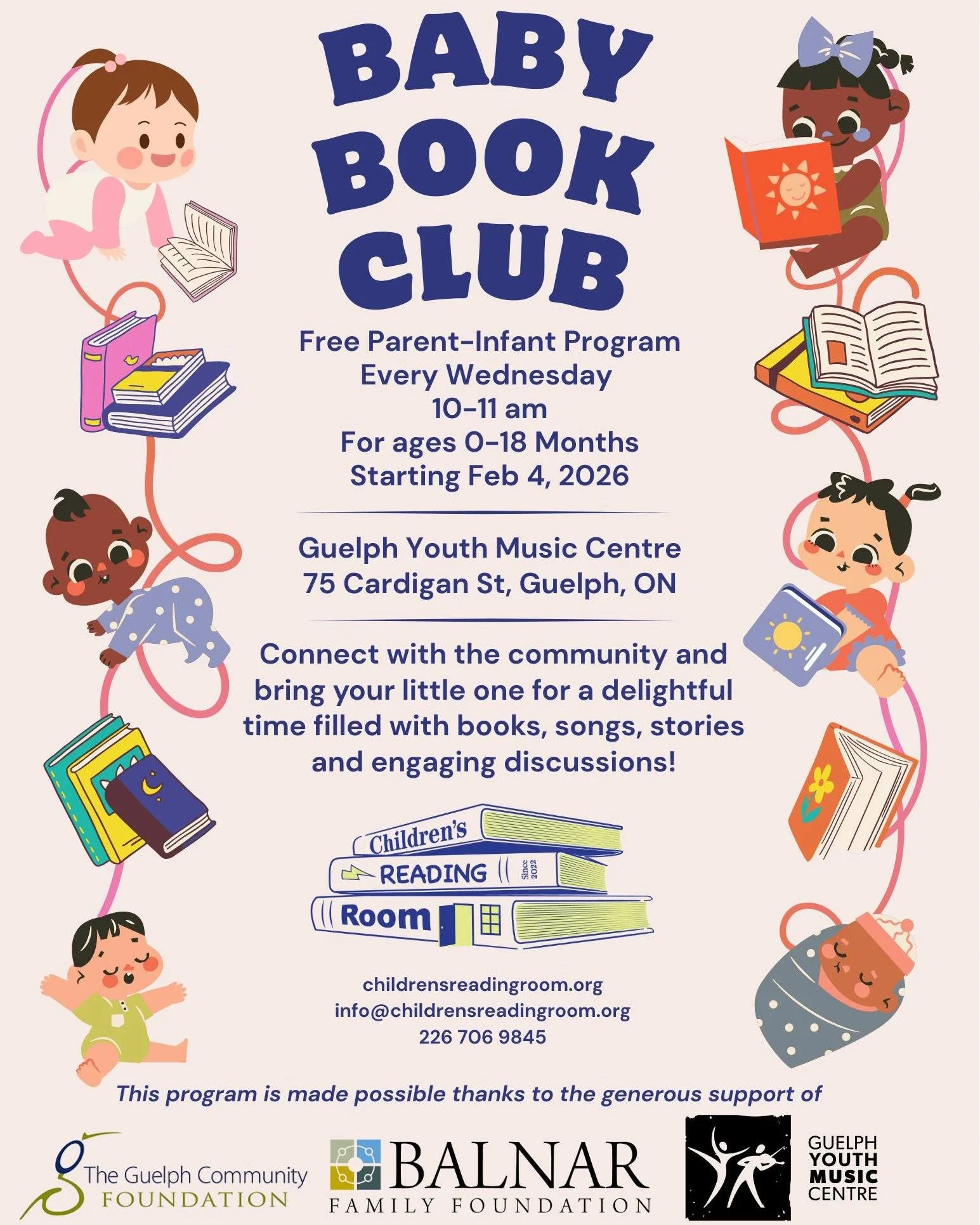 Please join us this morning for Baby Book Club.