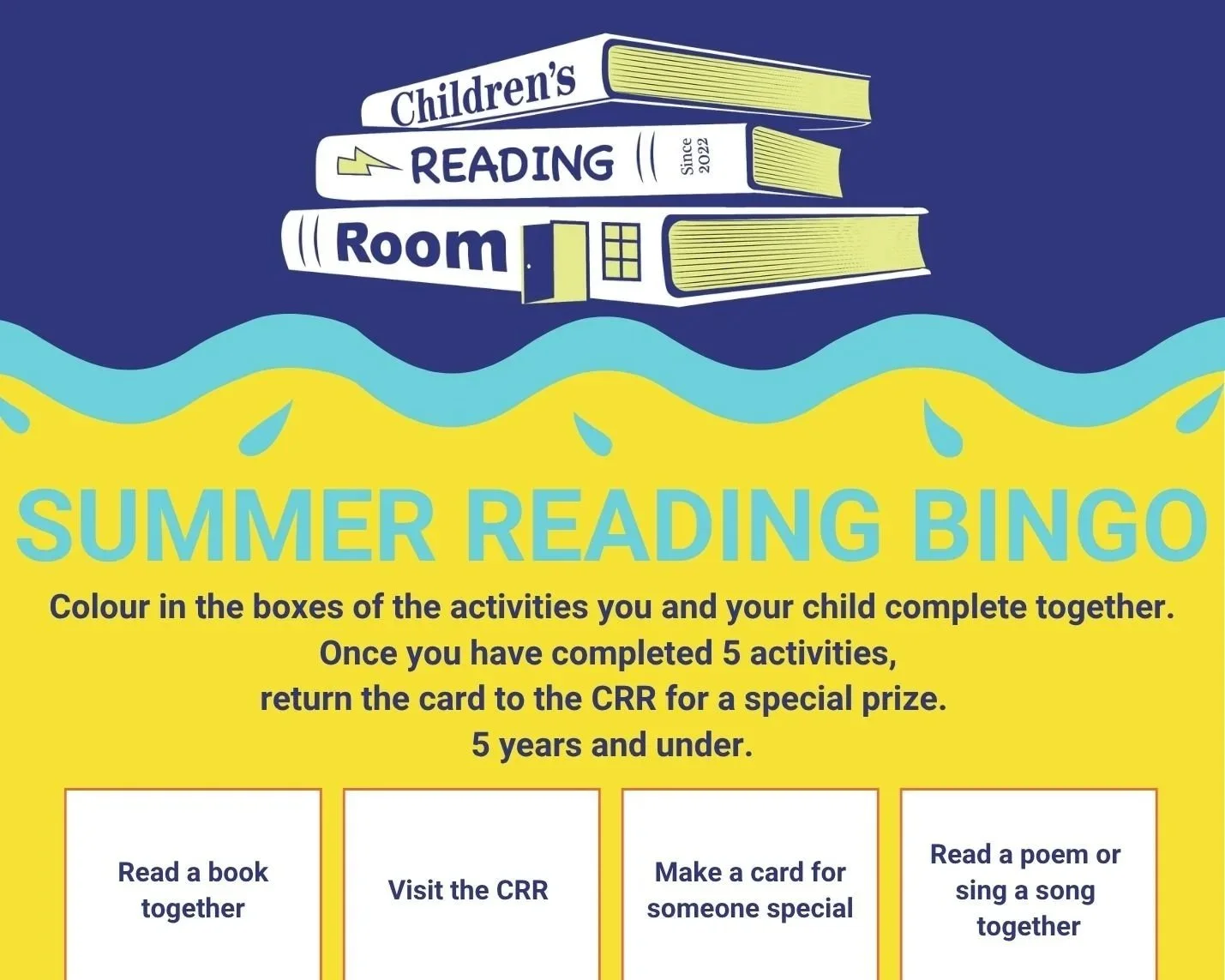 CRR Summer Reading Bingo