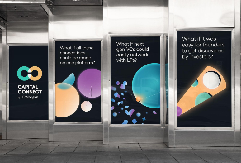 "Capital Connect" - Subway ads featuring one of our sub-brands. The goal was to show how we can help early-stage brands scale and connect.