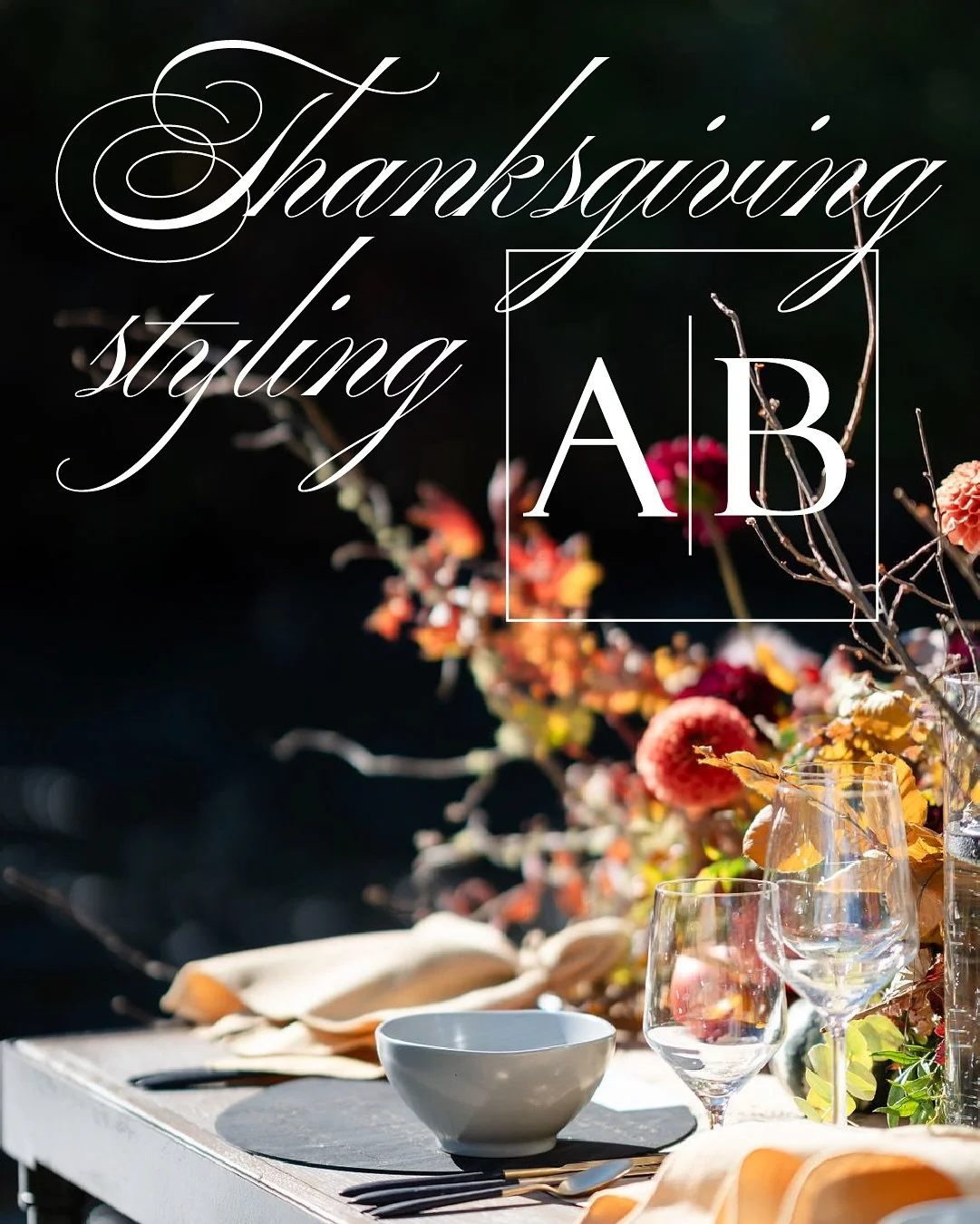 Artisan Bloom is thrilled to announce a new seasonal offering &mdash; Thanksgiving Styling. This service is offered as an a la carte floral experience with the intention to elevate your gatherings this season. Visit our website to see the warm and in