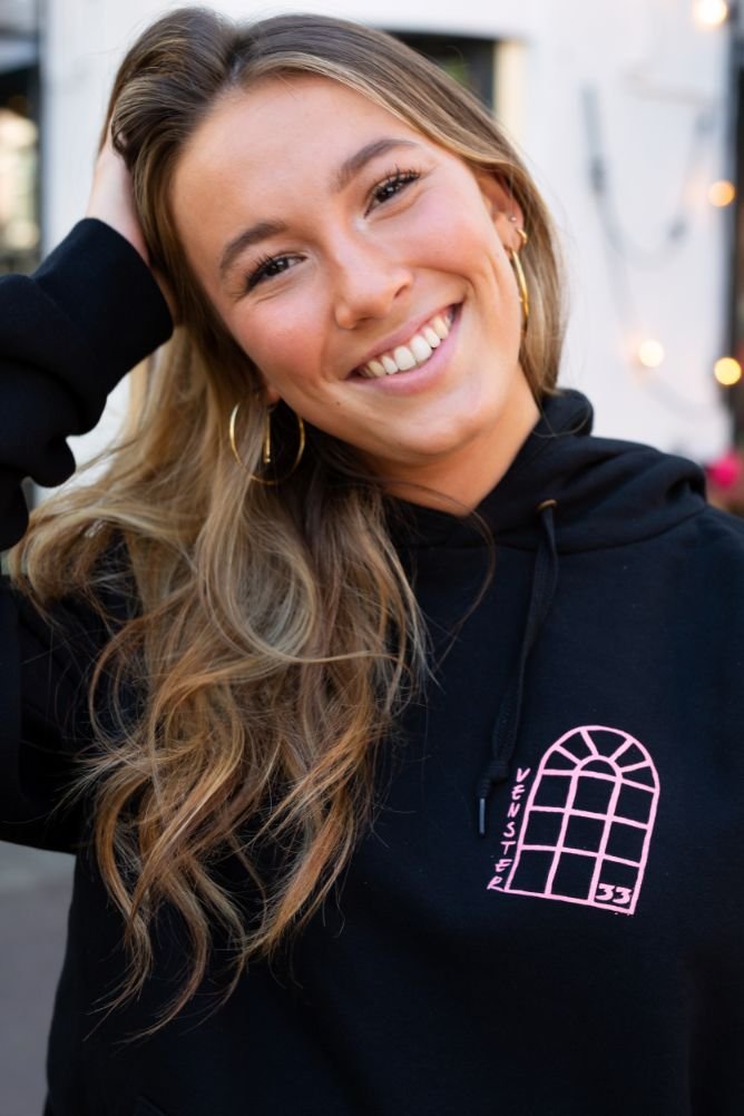 Hoodie - Black/Pink