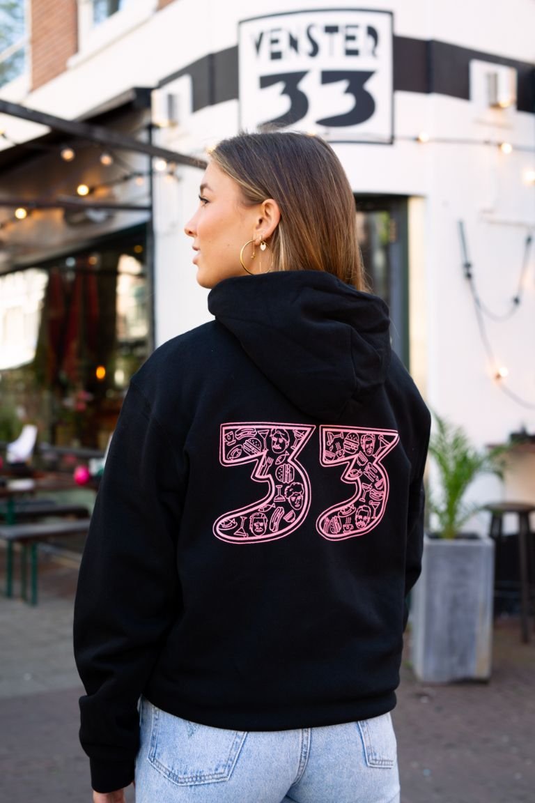 Hoodie - Black/Pink