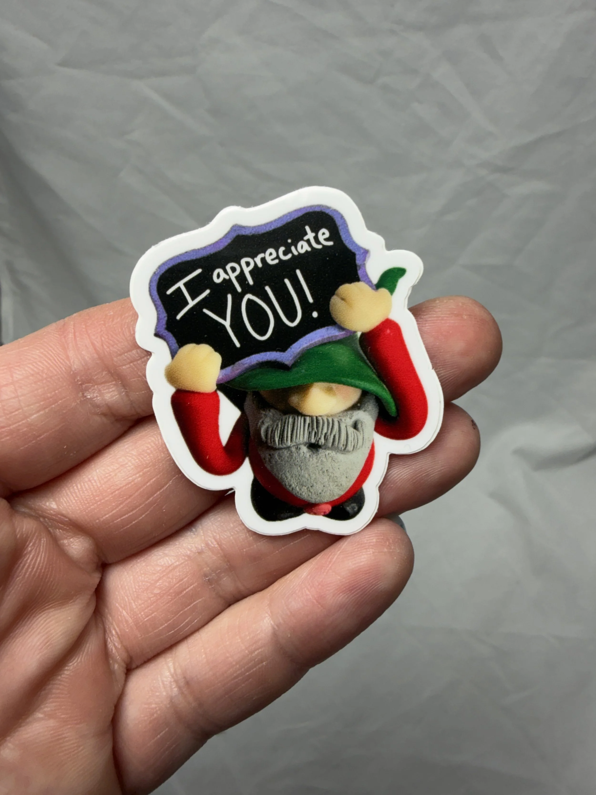 Appreciative Gnome Sticker