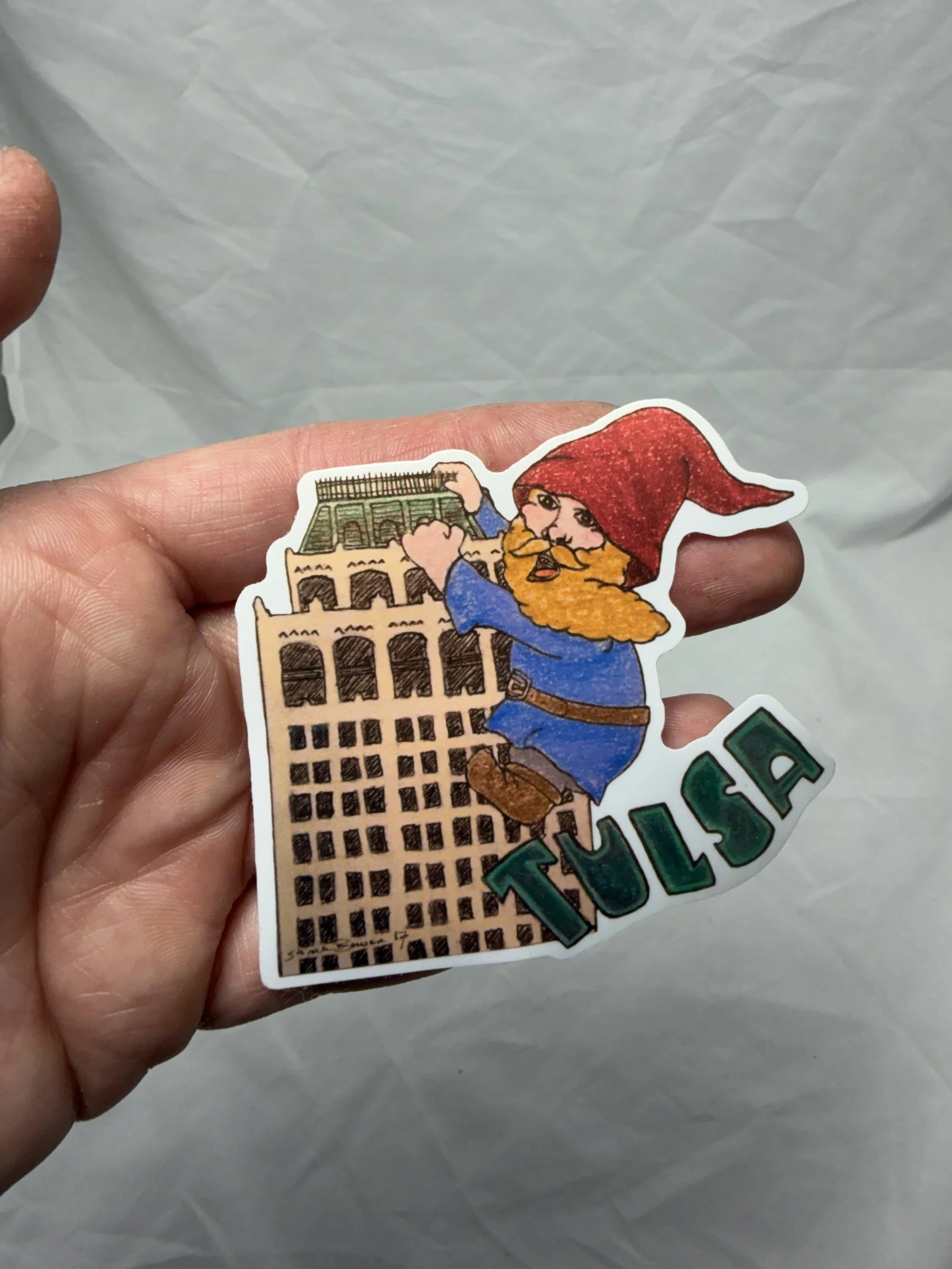 Tulsa Gnome Sticker