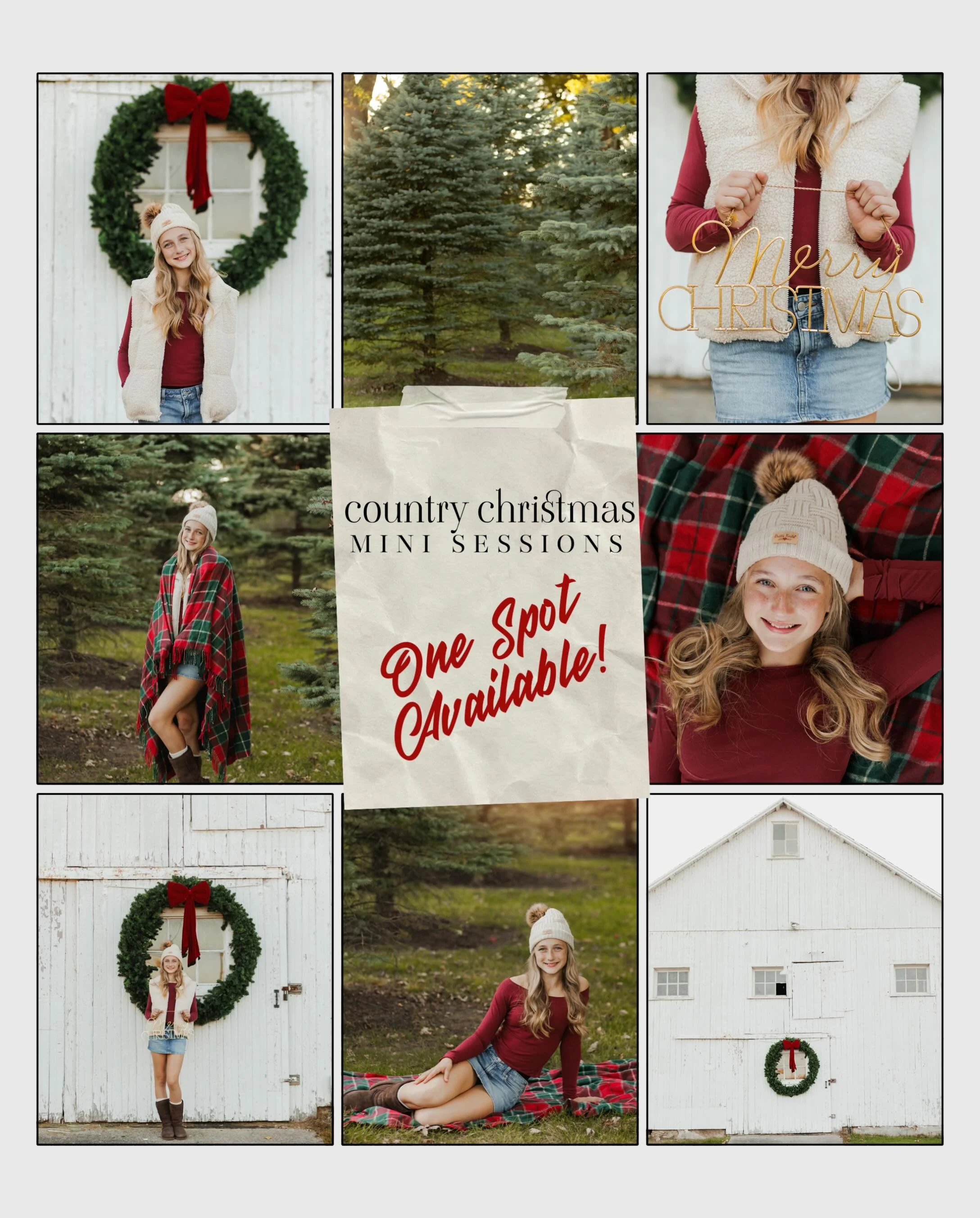 THIS SUNDAY! You all have been asking and guess what?! I have just one spot available for my Country Christmas Mini Sessions this Sunday 11/1 at 4:40pm🌲 

Who wants it?? Follow the link in my bio to book! 

#toledophotographer #perrysburgphotographe