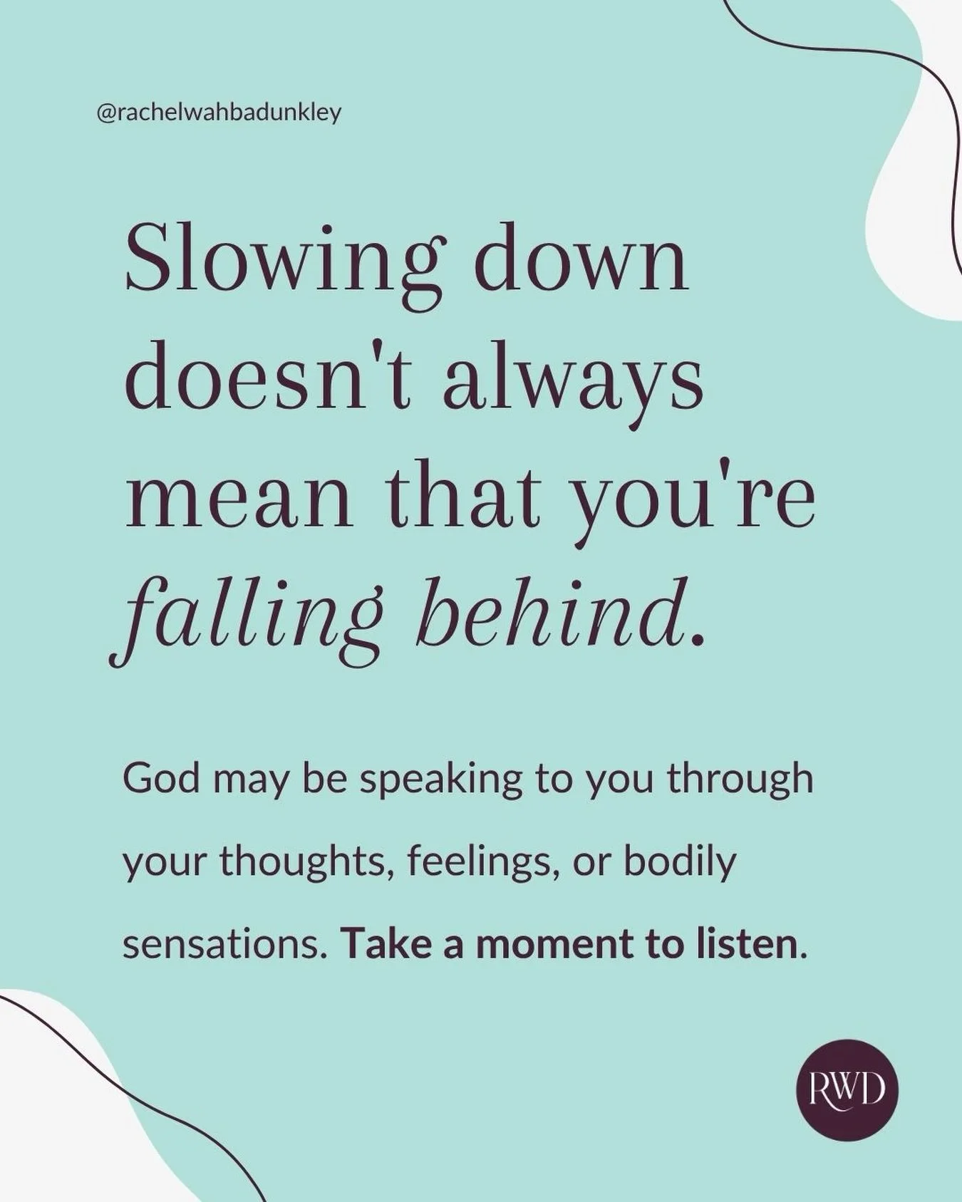 Sometimes the pressure to keep going is louder than the wisdom to pause.

But God doesn&rsquo;t rush you and your body isn&rsquo;t working against you, it&rsquo;s trying to guide you.

Rest isn&rsquo;t a setback. It&rsquo;s alignment.

If you&rsquo;v