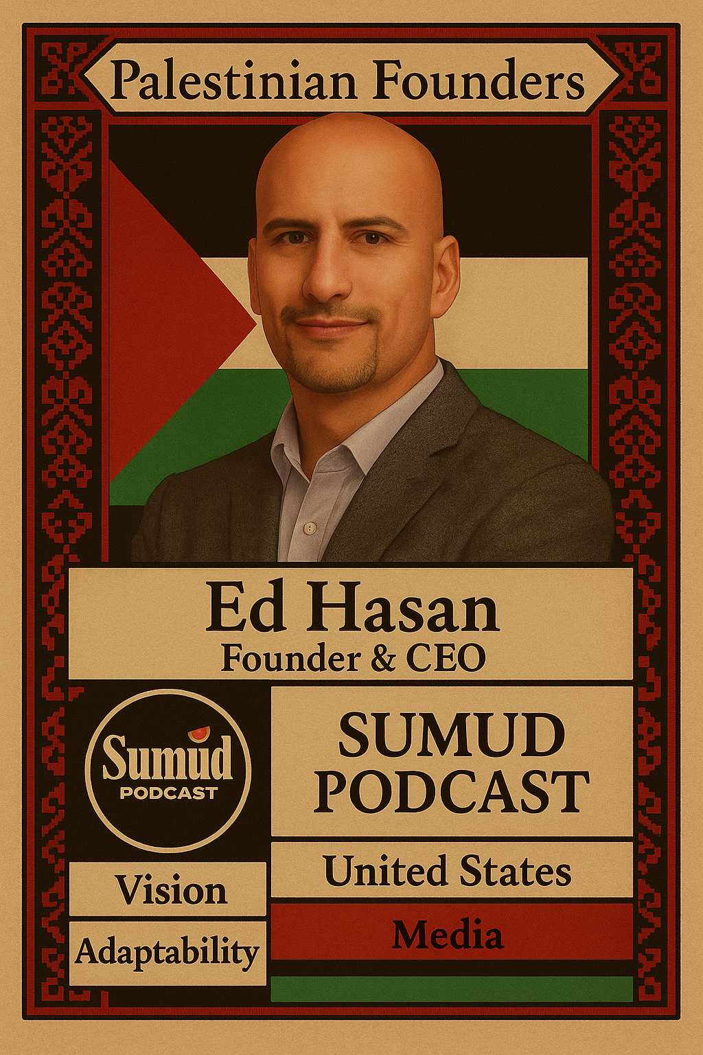 Sumud Podcast by Dr. Ed Hasan 
Sumud Podcast is a powerful platform amplifying voices that refuse to be silenced. Named after the Palestinian concept of steadfast resistance, the podcast shares compelling stories from Palestinians, Arabs, Muslims, an