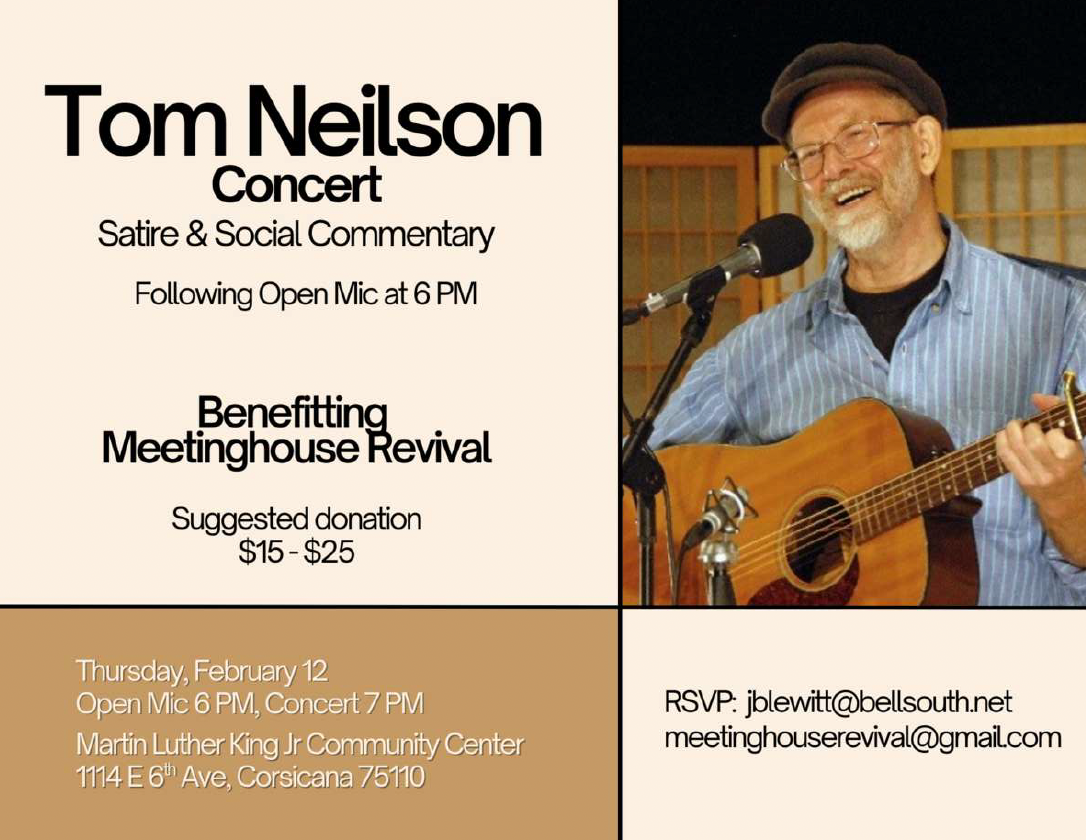 Listen Here: Benefit Concert with Tom Neilson