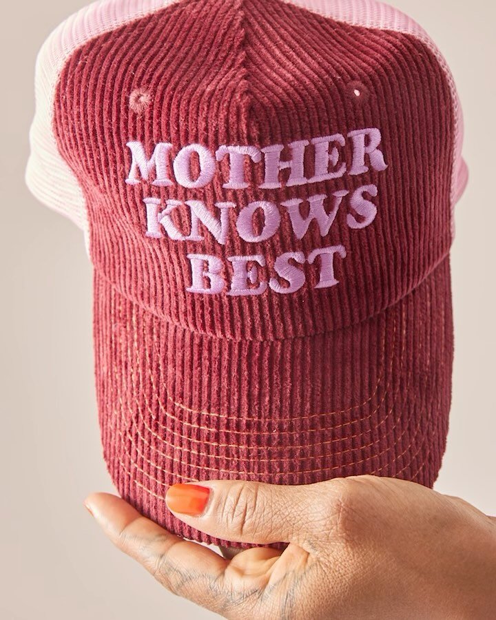 LAUNCHING TODAY! We are so excited to partner with @motherdenim on our new &ldquo;Mother Knows Best&rdquo; collab: A corduroy cap and vintage-inspired socks in support of gun control and reproductive justice. They&rsquo;re meant to be conversation st