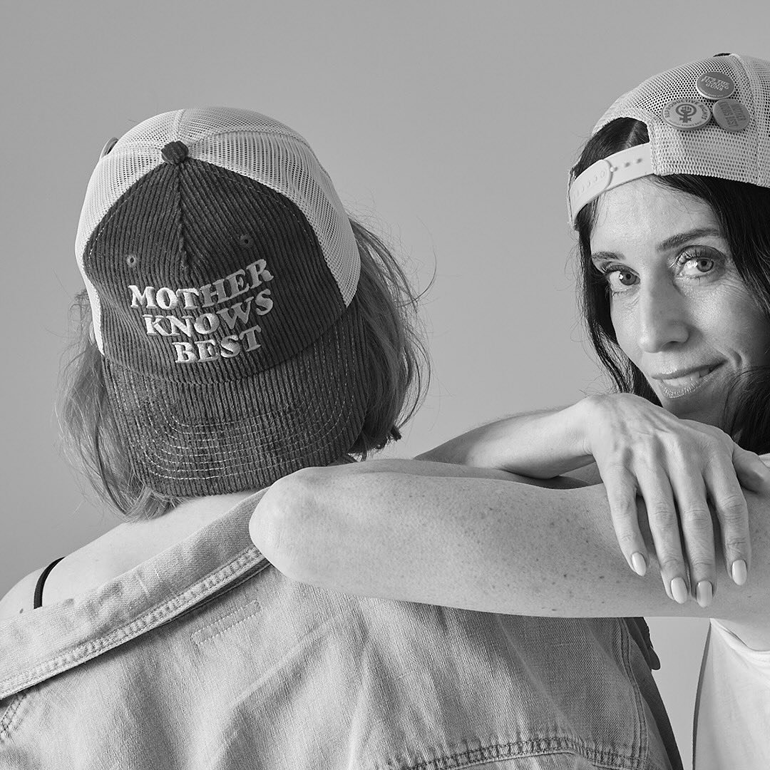 We called our collab with @motherdenim MOTHER KNOWS BEST because the mothers we know do: They know that gun control and reproductive justice are critical reasons to show up in November. Thank you to @jordanabrewster @sarahsophief @faithblakeney @rume