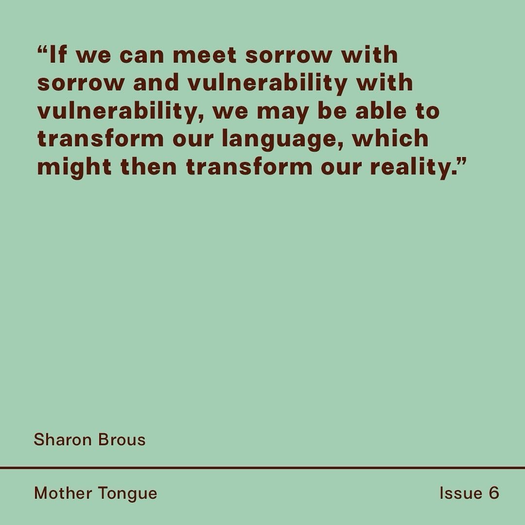 In Mother Tongue Issue 6, we had the honor of listening in as Moj Mahdara (@moj), Rabbi Sharon Brous (@sharonbrous ) and Patrisse Cullors (@osopepatrisse ) discussed the ECONOMY OF EMPATHY, in a post October 7th world. The conversation, both emotiona