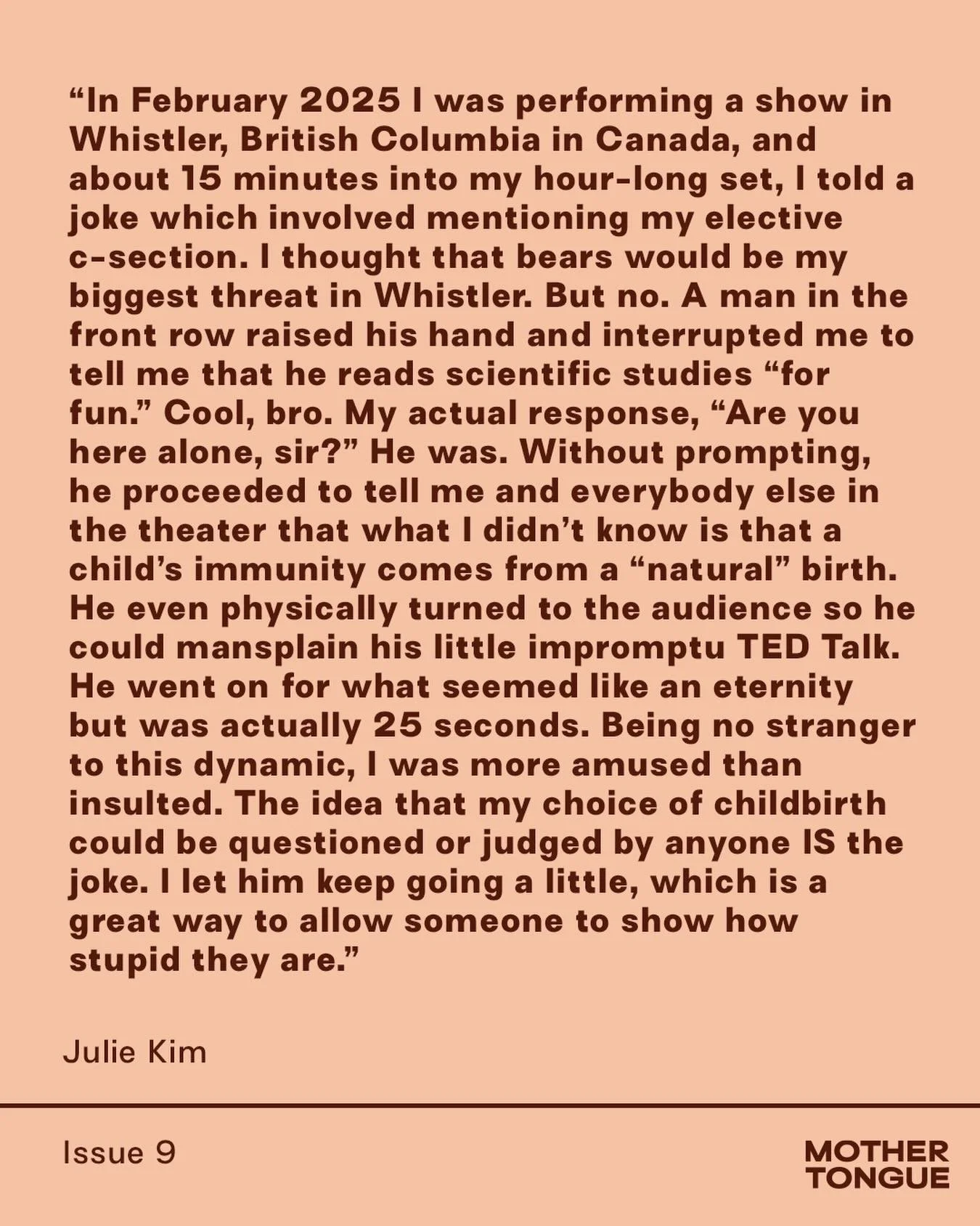 Unfortunately they still have &ldquo;these&rdquo; in Canada too. 

#mothertonguemagazine #comedy #quotes #motherhood