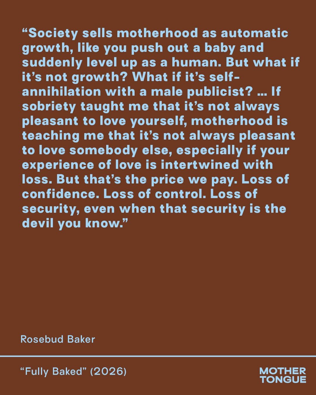 Comedian, actress and former SNL writer Rosebud Baker knows what is funny, and &ldquo;personal growth&rdquo; is not it. &ldquo;Comedy looks at characters who &ldquo;evolve&rdquo; and says, Yuck,&rdquo; she writes in her new book &ldquo;Fully Baked,&r