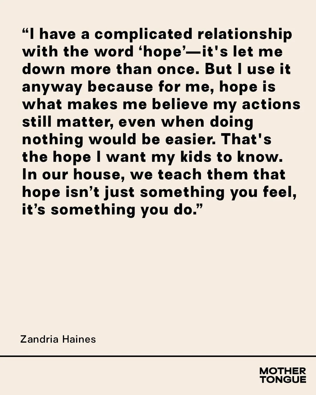 &ldquo;I don&rsquo;t want to raise kids who believe everything with be okay,&rdquo; says Zandria Haines (@zanhaines), partner at the female founded political direct mail firm @moxiemediamail. &ldquo;I want to raise kids who believe that when somethin