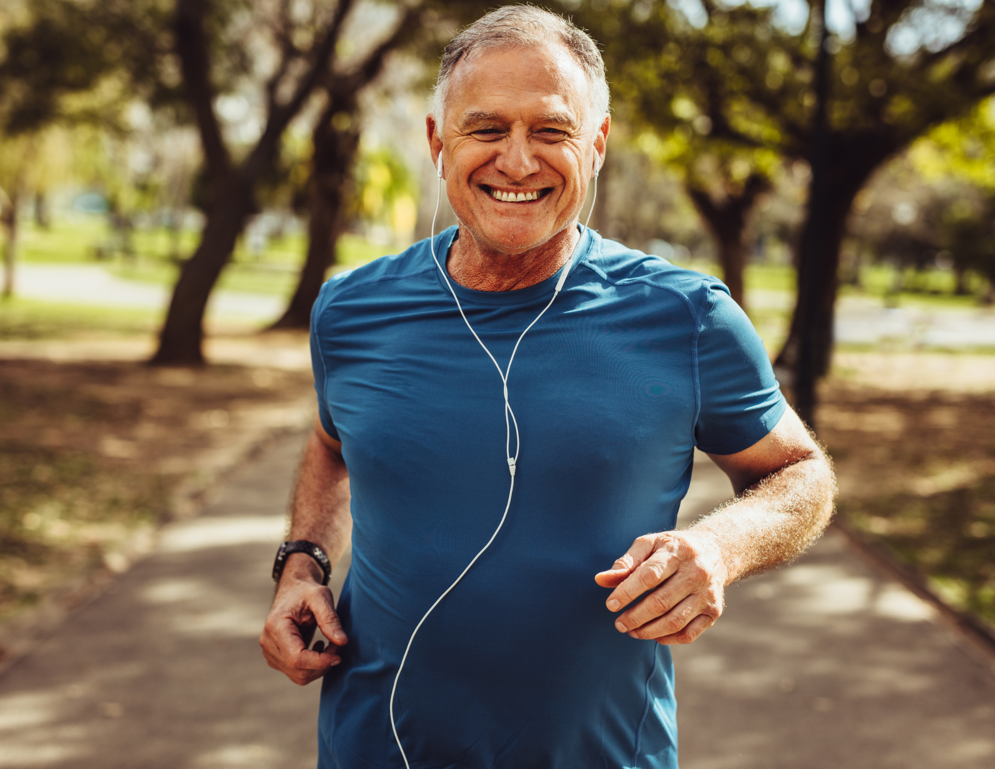 healthy man running