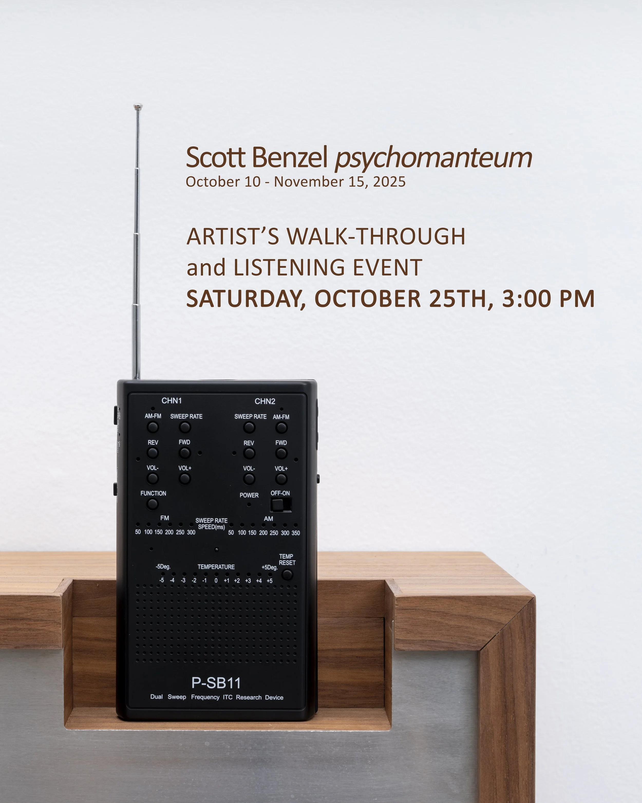 Scott Benzel-walkthrough and listening event