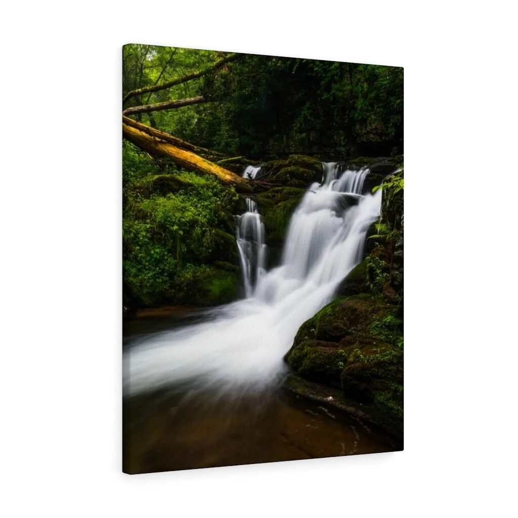 Lush Green Waterfall Canvas Print | Untethered Photo Store