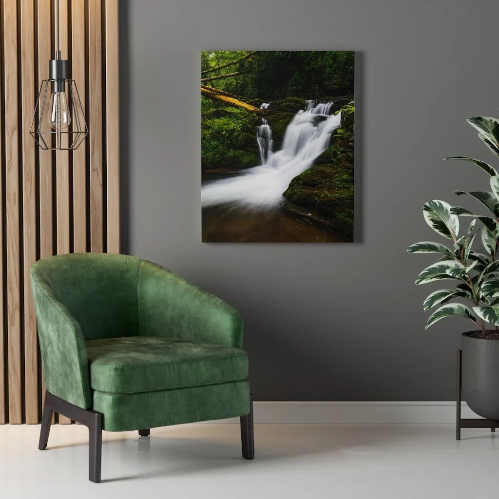 Lush Green Waterfall Canvas Print