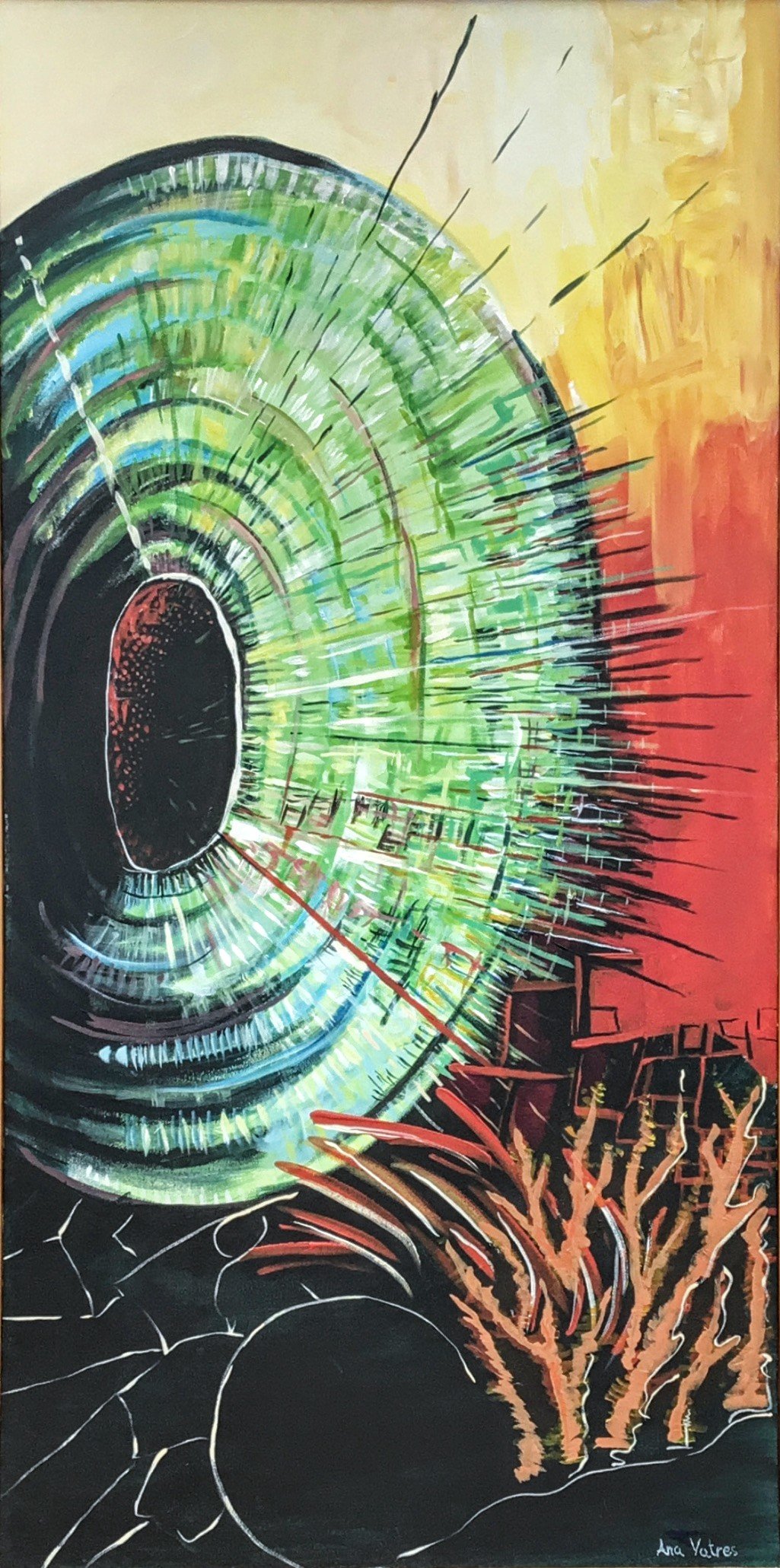 "Green Shell"
Acrylic on canvas