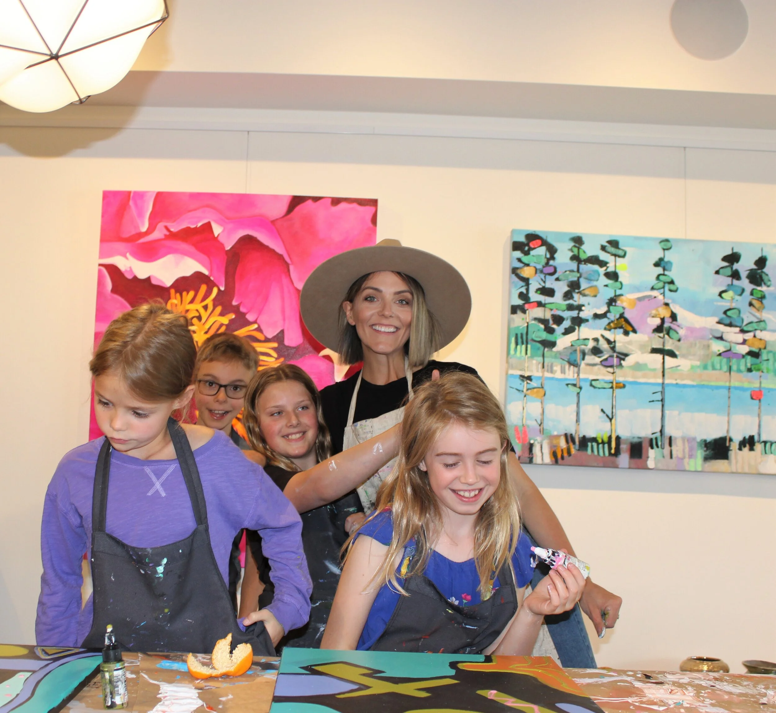 group-photo-happy-students; july-art-camp-ages-8-to-10-studio-yeg-art-for-kids; children-learning-workshop-local-business; young-artists-community; fun-safe-educational-inclusive