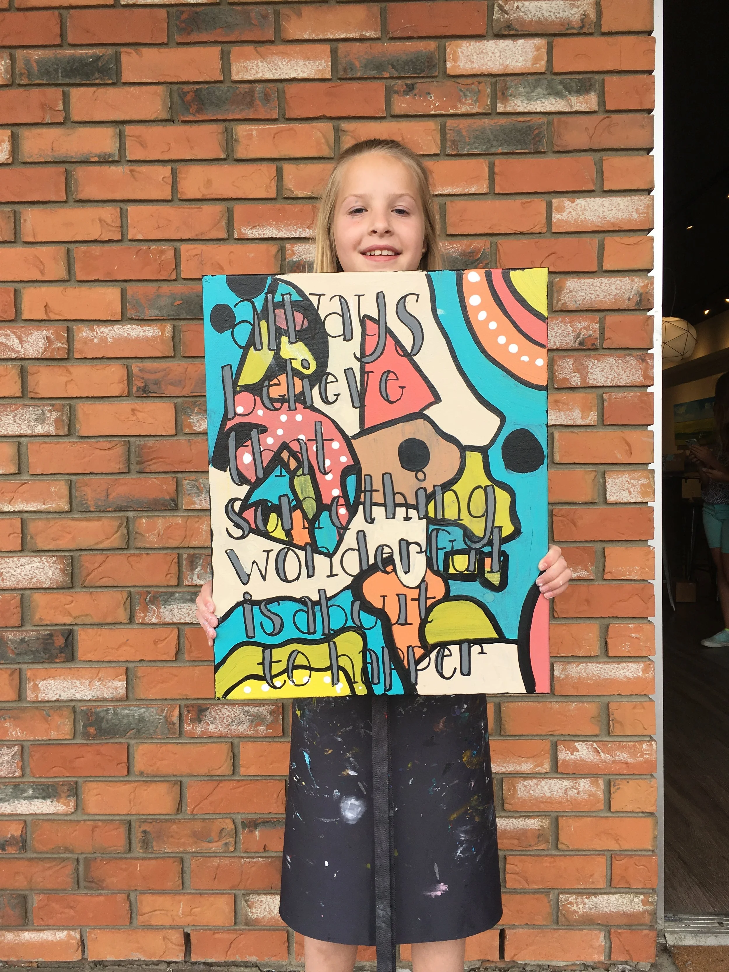 kids-art-class-an-abstract-painting; studio-yeg-art-done-by-young-artist; happy-gallery-community