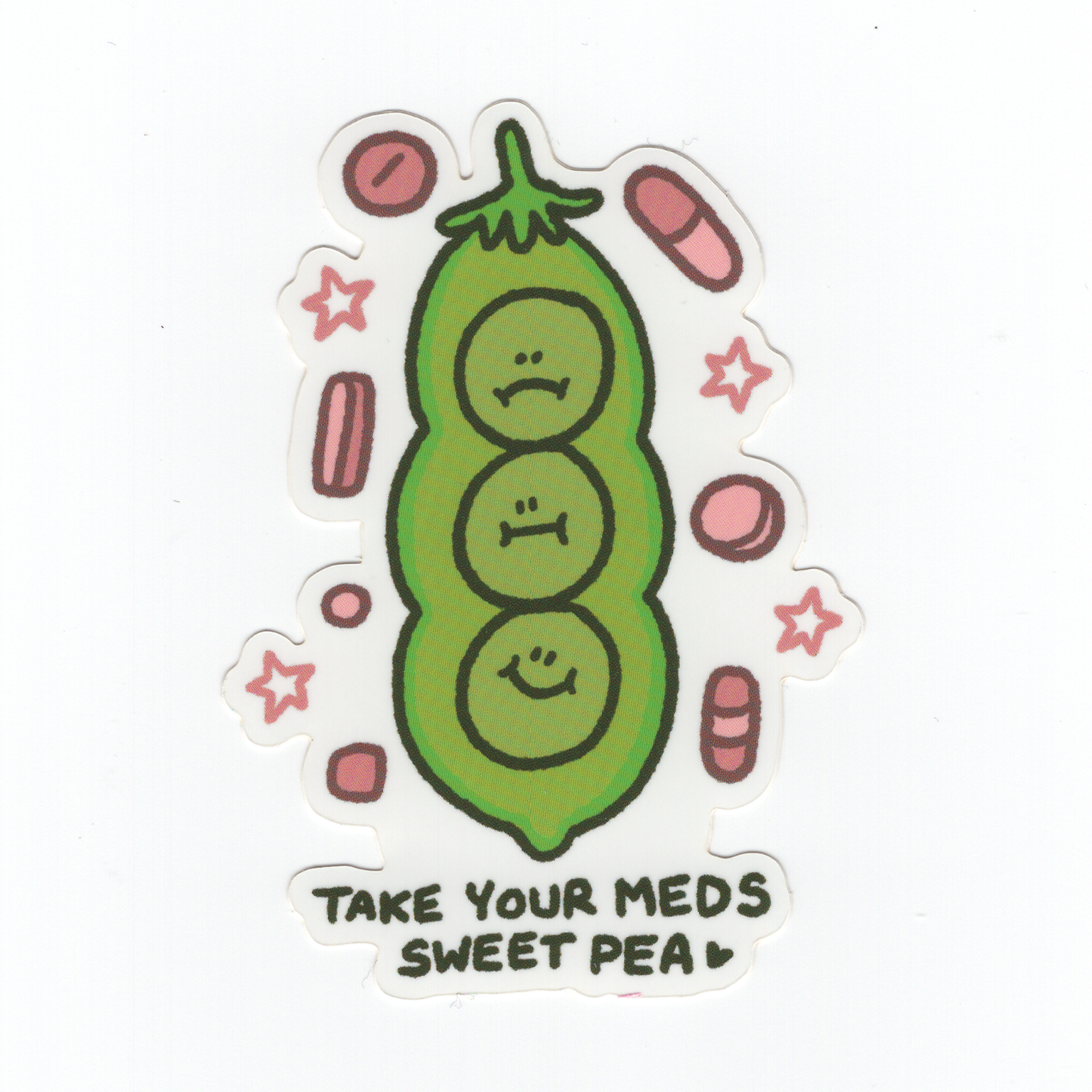 Take Your Meds Sweet Pea Sticker