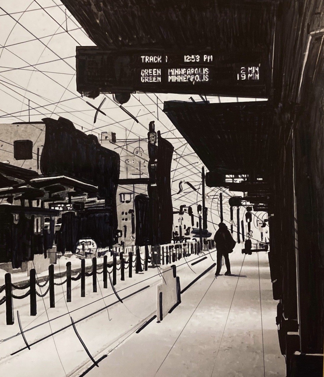 Ink on photographic print.