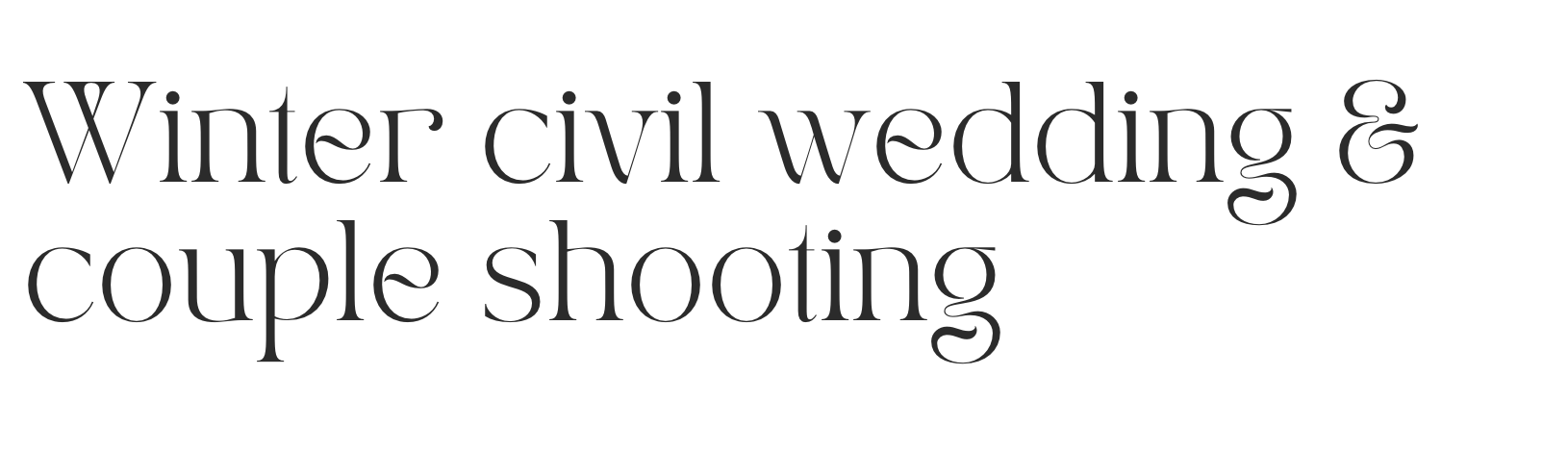 Winter civil wedding & couple shooting