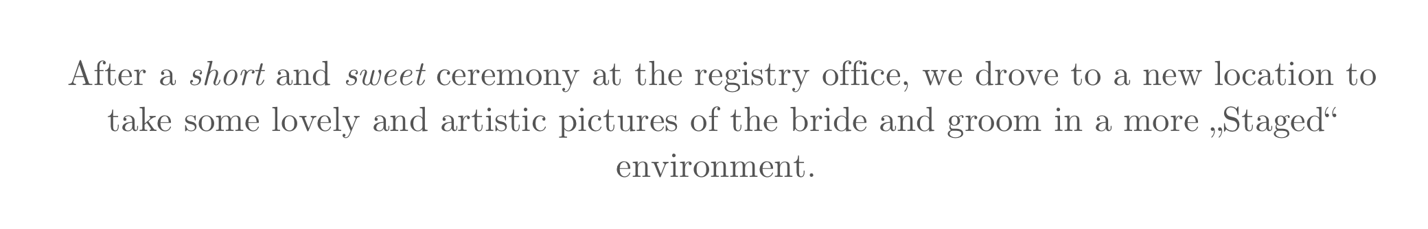 After a short and sweet ceremony at the registry office, we drove to a new location to take some lovely and artistic bridals of the couple.
